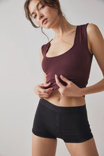 Clean Lines Muscle Cami-Chocolate Merlot