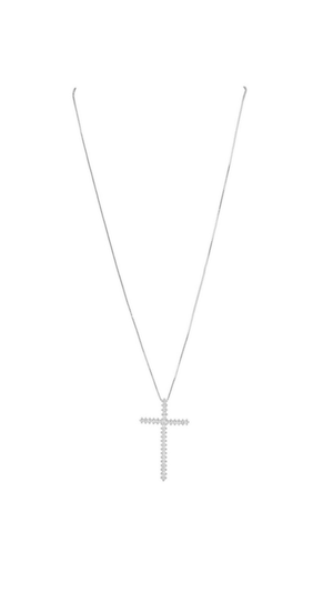 Viva Cross Necklace-Silver