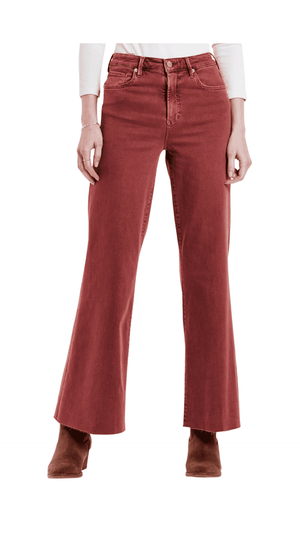 Fiona Super High Rise Wide Leg Jeans-Cinnamon