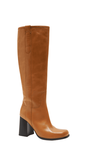 Daniel Wisest Tan Leather Wedge Ankle Boots