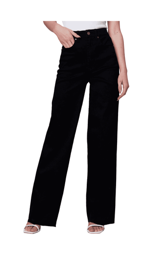The Franklin Ribcage Wide Leg Pant-Black