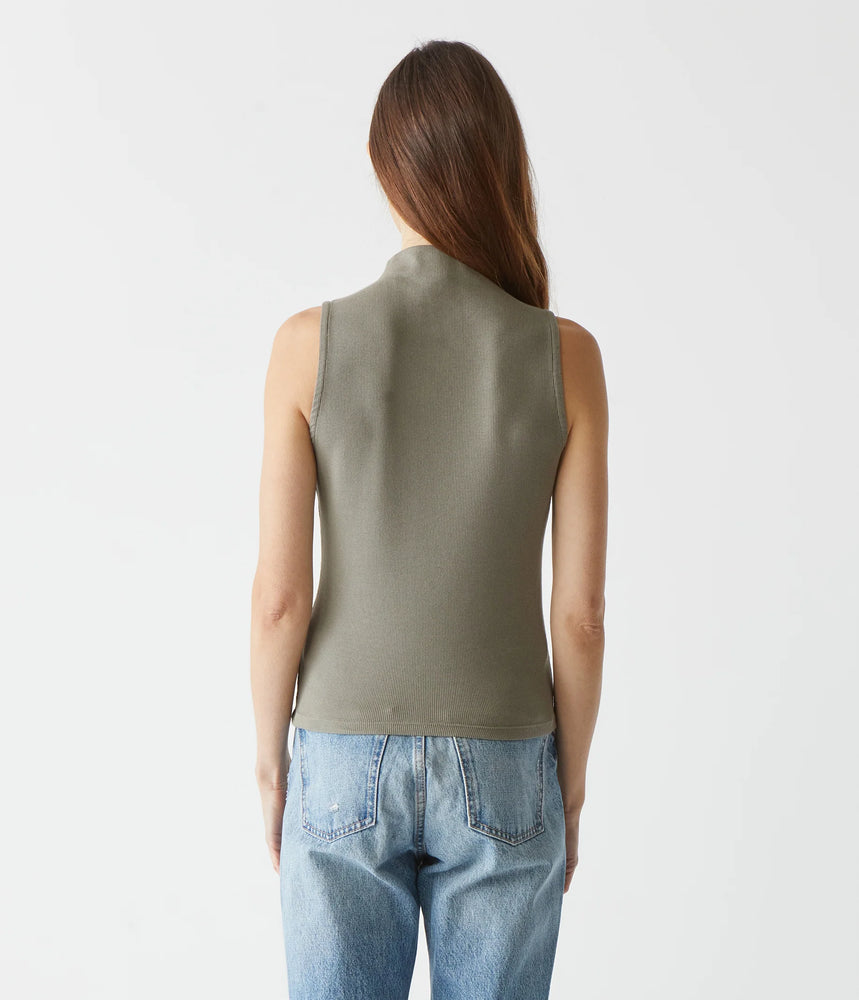 Monet Ruched Tank-Olive