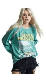 Elvis LS Burnout Sweatshirt-Dill Weed