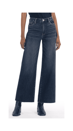 Meg High Rise Fab Ab Wide Leg-Exhibited Wash