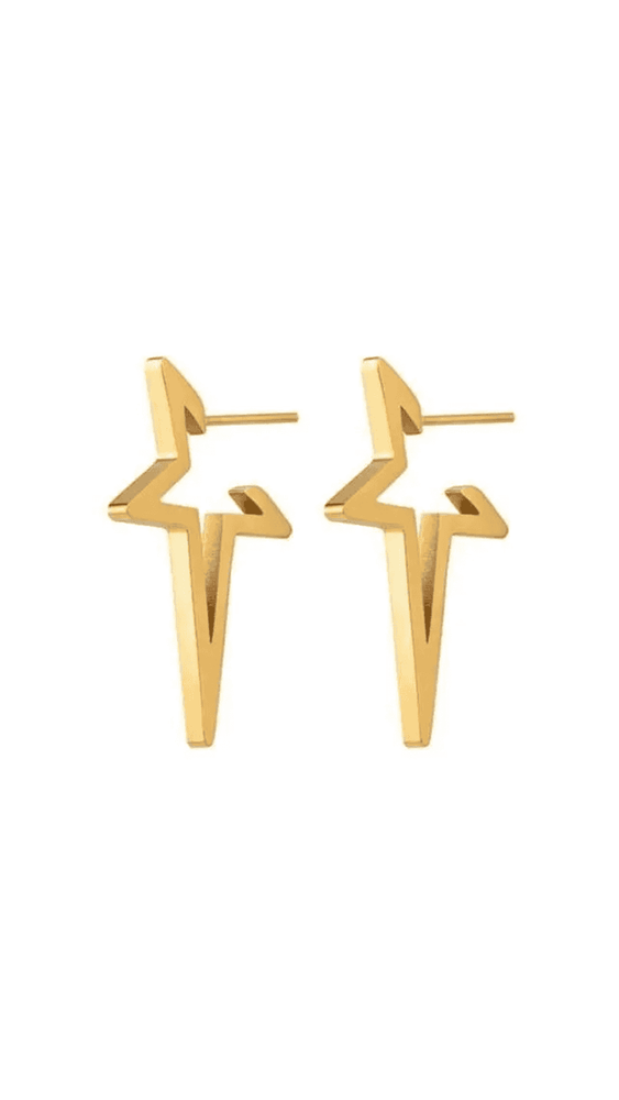Star Studded Earrings-Gold