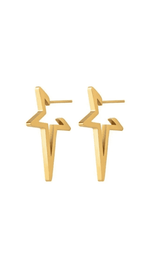 Star Studded Earrings-Gold