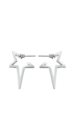 Star Studded Earrings-Silver