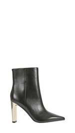 Talyna Bootie-Black Leather /Gold