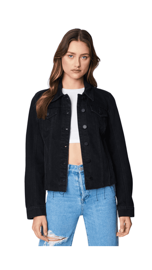 Denim Trucker Jacket- Black