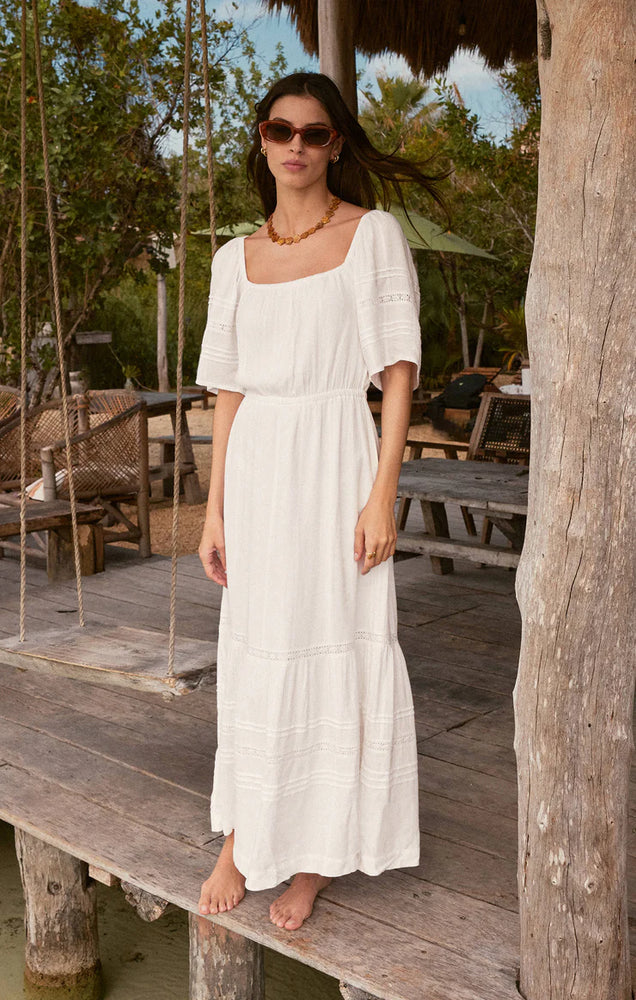 Poppy Midi Dress-White FINAL SALE