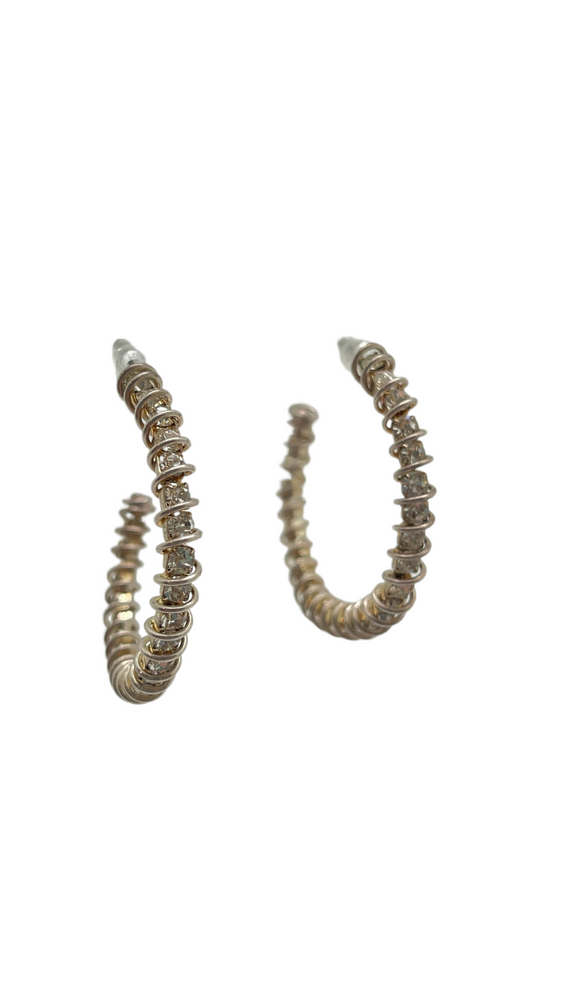 AZ811 Vintage Spiral Hoop Earrings