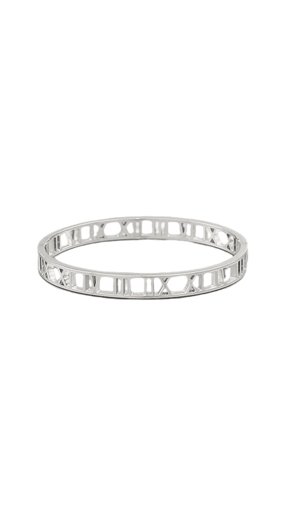 Filigree Roman Numeral Bracelet-Silver