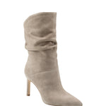 Angi Pointy Toe Stiletto Bootie-Taupe Suede