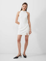 Whisper Racer Neck Dress-Summer White