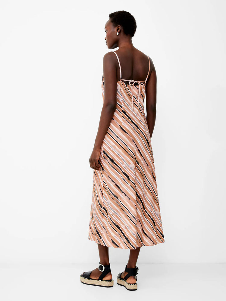 Gaia Flavia Textured Dress-Mocha Mousse
