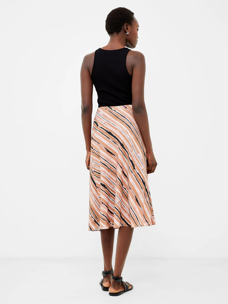 Gaia Flavia Textured Skirt-Mocha Mousse