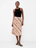 Gaia Flavia Textured Skirt-Mocha Mousse