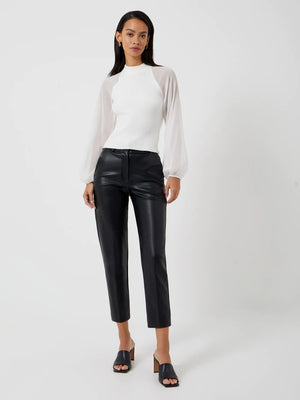 Melody High Neck Top-Summer White
