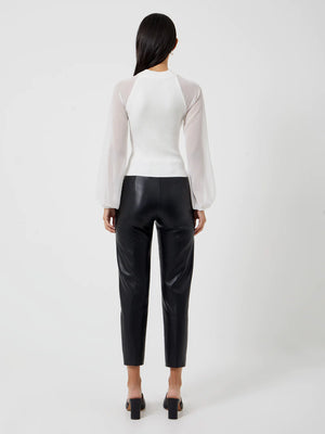 Melody High Neck Top-Summer White