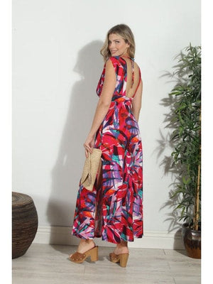 V-Neck Maxi Dress-Palmera