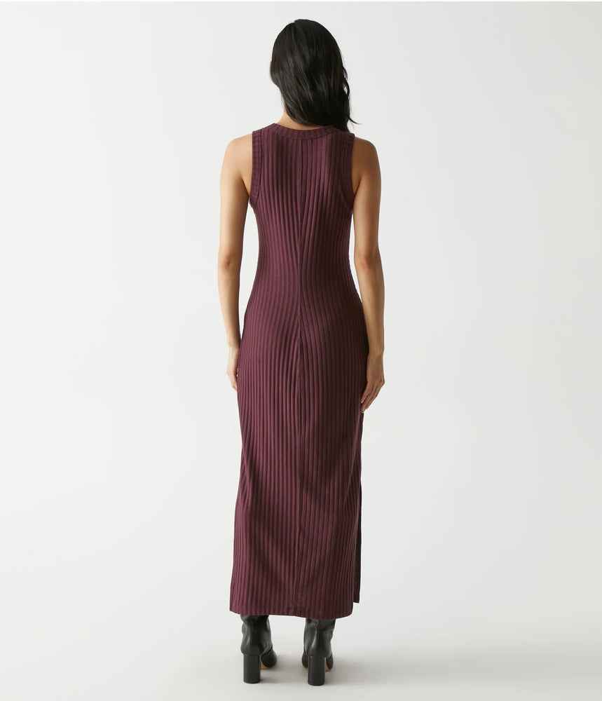 Solana Midi Dress-Plum