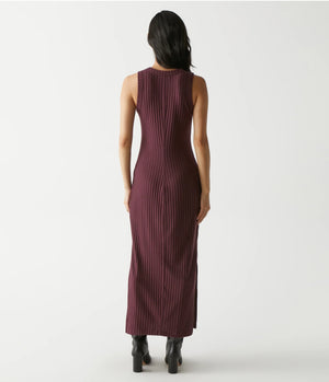 Solana Midi Dress-Plum