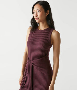 Solana Midi Dress-Plum