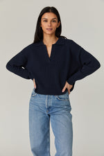 Vhari Collar Sweater-Marine