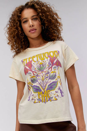 Fleetwood Mac Butterflies Reverse GF Tee - Parchment