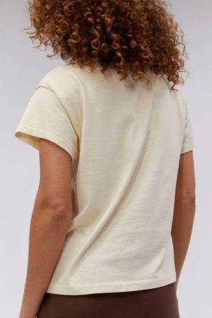 Fleetwood Mac Butterflies Reverse GF Tee - Parchment