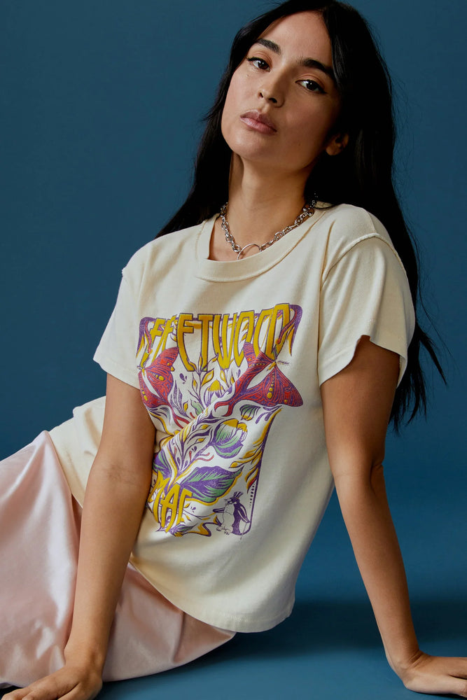 Fleetwood Mac Butterflies Reverse GF Tee - Parchment