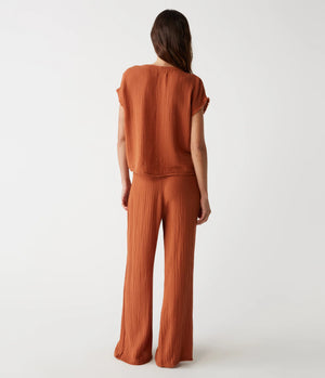 Susie Gauze Pant-Toffee