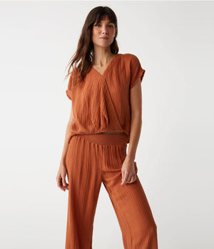 Susie Gauze Pant-Toffee