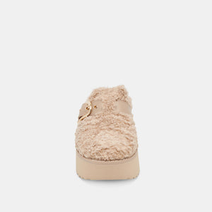 Lelani Plush Flats-Natural Plush