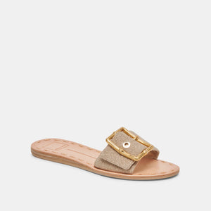 Dasa Sandals- Light Gold Rafia