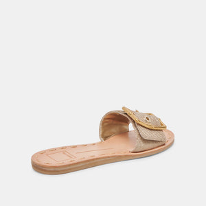 Dasa Sandals- Light Gold Rafia