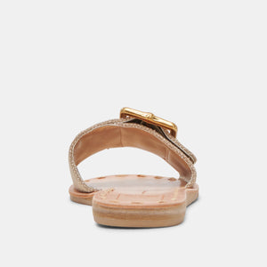 Dasa Sandals- Light Gold Rafia