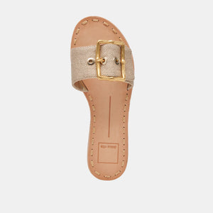 Dasa Sandals- Light Gold Rafia