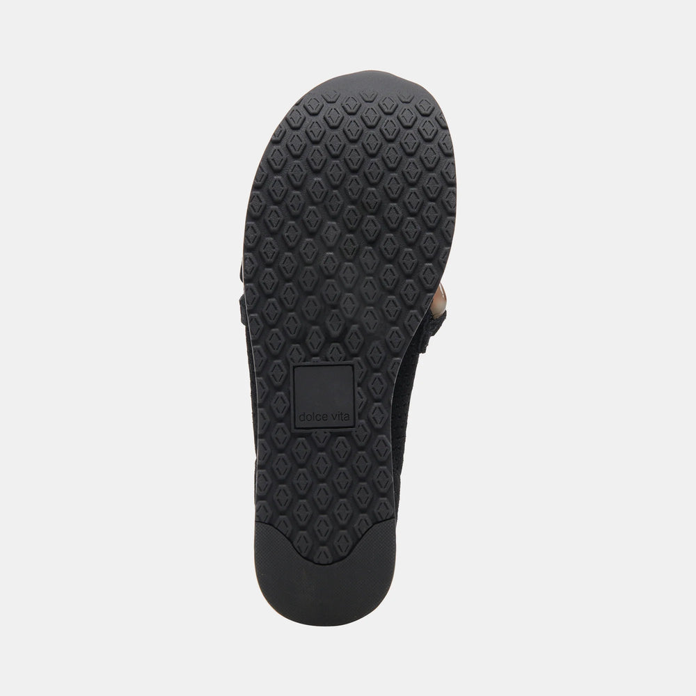 Jhenee Perforated Sneakers- Onyx Suede