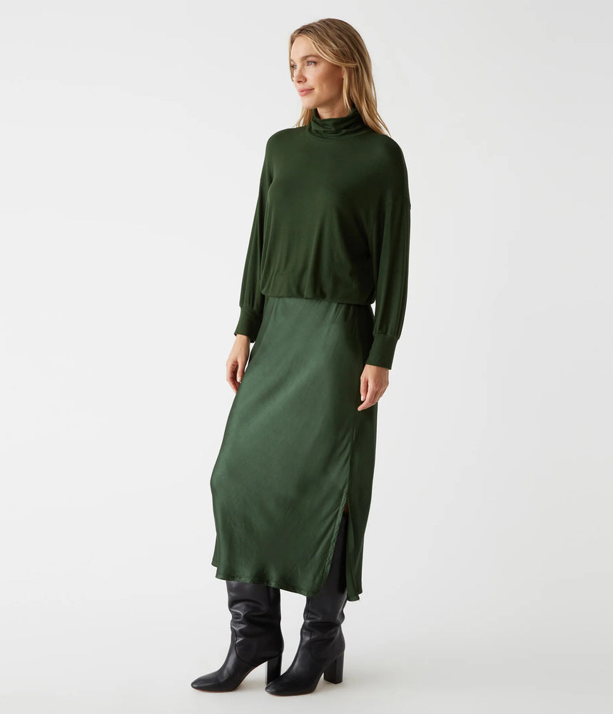 Padma LS Dress-Dark Matcha