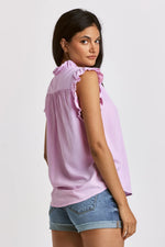 Ellie Ruffle Shirt-Fondant Pink