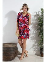 Puffy 3/4 Sleeve Dress-Palmera FINAL SALE