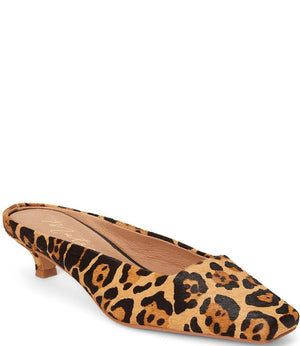 Kitten Heel Mules-Classy Leopard