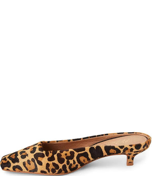 Kitten Heel Mules-Classy Leopard