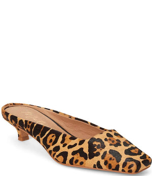 Kitten Heel Mules-Classy Leopard