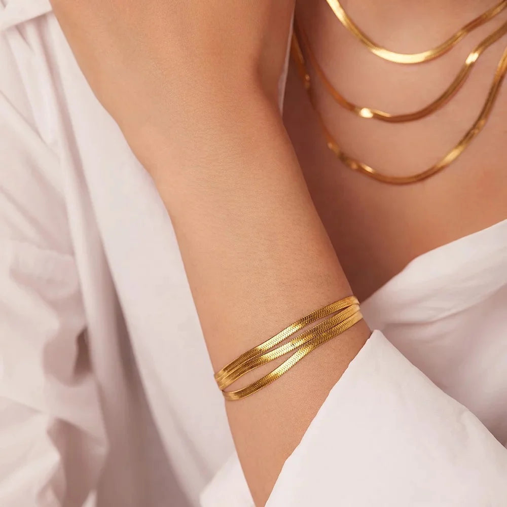 Penelope Multi Layered Bracelet-Gold