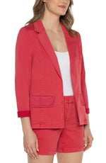 Fitted Blazer-Berry Blossom