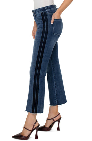 Hannah Crop Flare w Velvet Trim-Gilmore
