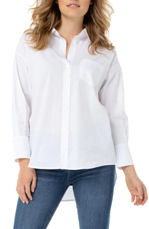 Oversized Classic Button Down-White