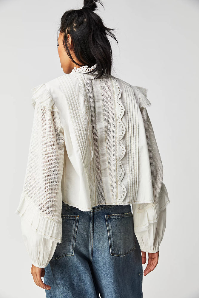 Masai Mar Ruffle Blouse - Ivory